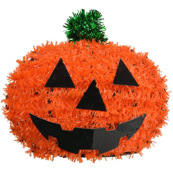 Clayre & Eef 65498 Decoración Colgante Calabaza Ø 13x6 cm Plástico Naranja