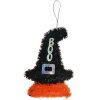 Clayre & Eef 65499 Colgante Decoración Sombrero de Bruja Negro Naranja 12x3x15 cm