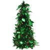Clayre & Eef 65509 Decoración árbol de Navidad verde rojo Ø 21x50 cm