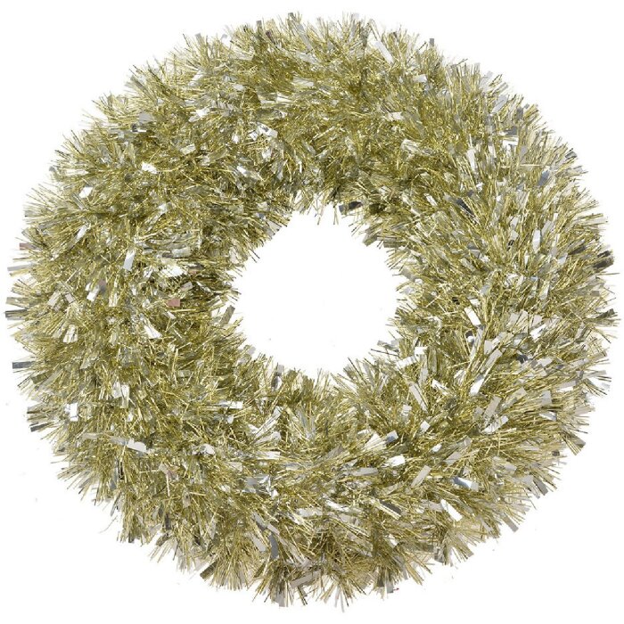 Clayre & Eef 65524 Guirnalda de Navidad Ø 45x6 cm Oro