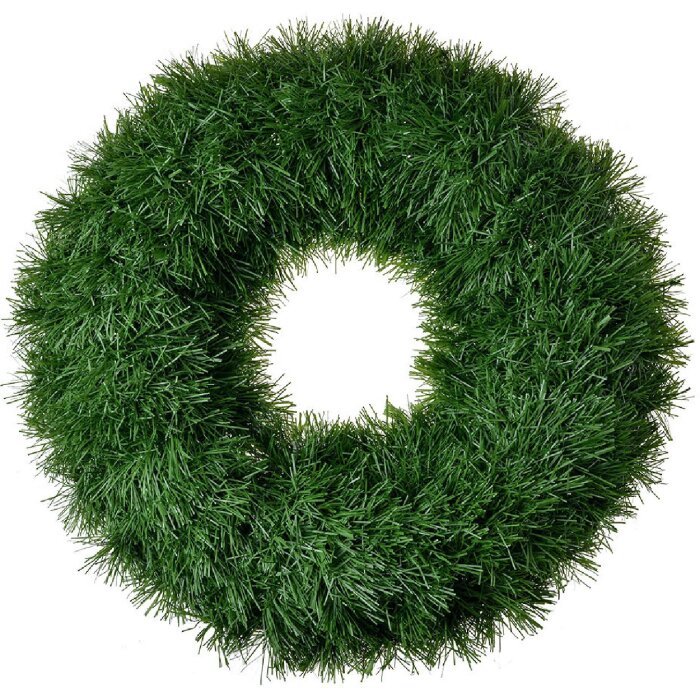 Clayre & Eef 65525 Corona de Navidad verde Ø 45x10 cm