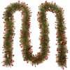 Clayre & Eef 65528 Guirnalda de Navidad verde roja 200 cm