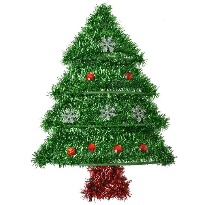 Clayre & Eef 65529 Decoración de pared Árbol de Navidad Verde 25x3x35 cm