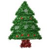 Clayre & Eef 65529 Decoración de pared Árbol de Navidad Verde 25x3x35 cm