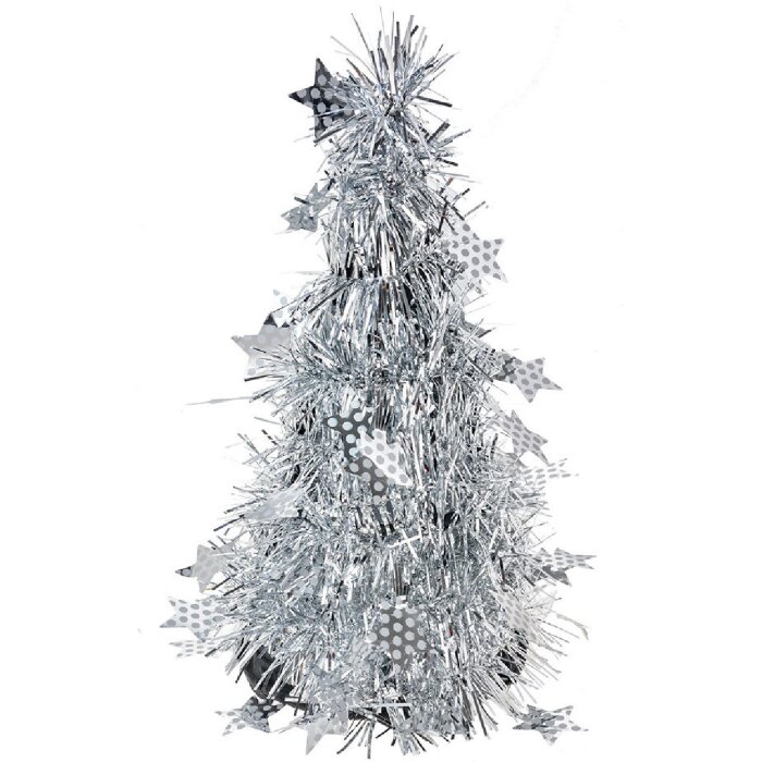 Clayre & Eef 65538S Árbol decorativo plata Ø12x25 cm