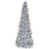 Clayre & Eef 65541L Decoración árbol de Navidad plata Ø 18x46 cm