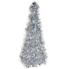 Clayre & Eef 65541M Decoración Árbol de Navidad plata Ø 16x38 cm