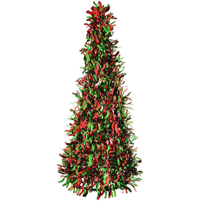 Clayre & Eef 65543L Decoración Árbol de Navidad Verde Ø 18x48 cm