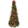 Clayre & Eef 65543L Decoración Árbol de Navidad Verde Ø 18x48 cm
