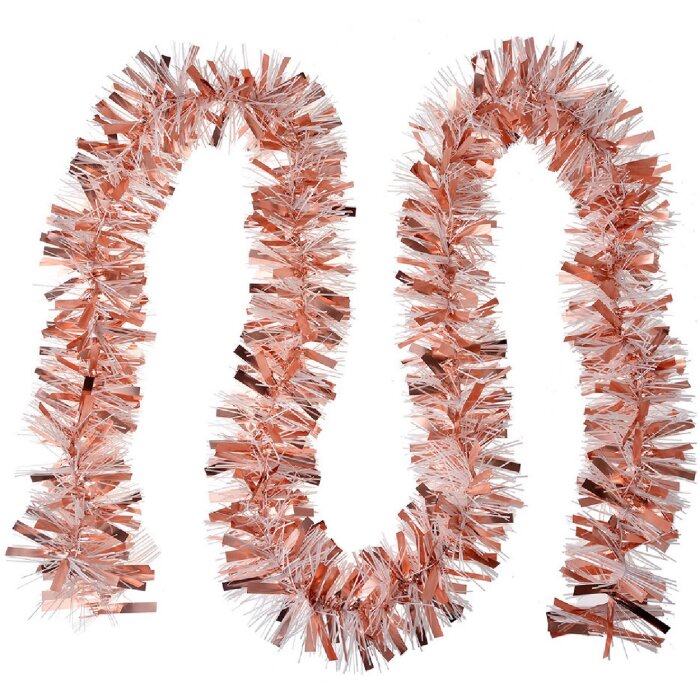 Clayre & Eef 65552 Guirnalda Decorativa Navidad Oro Rosa 200 cm