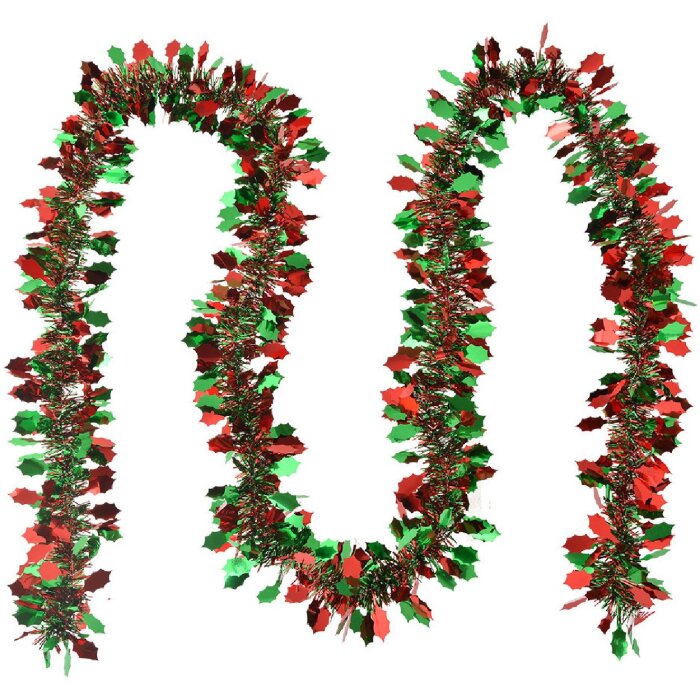 Clayre & Eef 65553 Guirnalda de Navidad 200 cm rojo verde