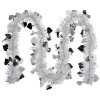 Clayre & Eef 65561W Guirnalda navideña decoración corazón plata 200cm