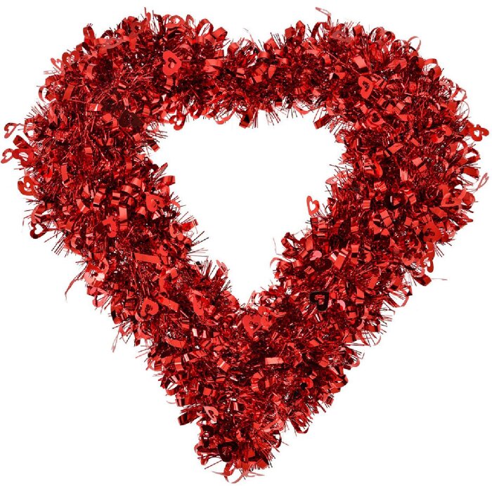 Clayre & Eef 65567 Decoración Corazón Rojo 40x40x4 cm