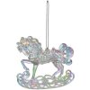 Clayre & Eef 65603 Decoración colgante caballo balancín transparente 10x3x10 cm
