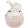 Clayre & Eef 6CE1697 Maceta Conejito Ø16x23 cm Flores Blancas