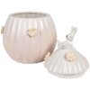 Clayre & Eef 6CE1697 Maceta Conejito Ø16x23 cm Flores Blancas