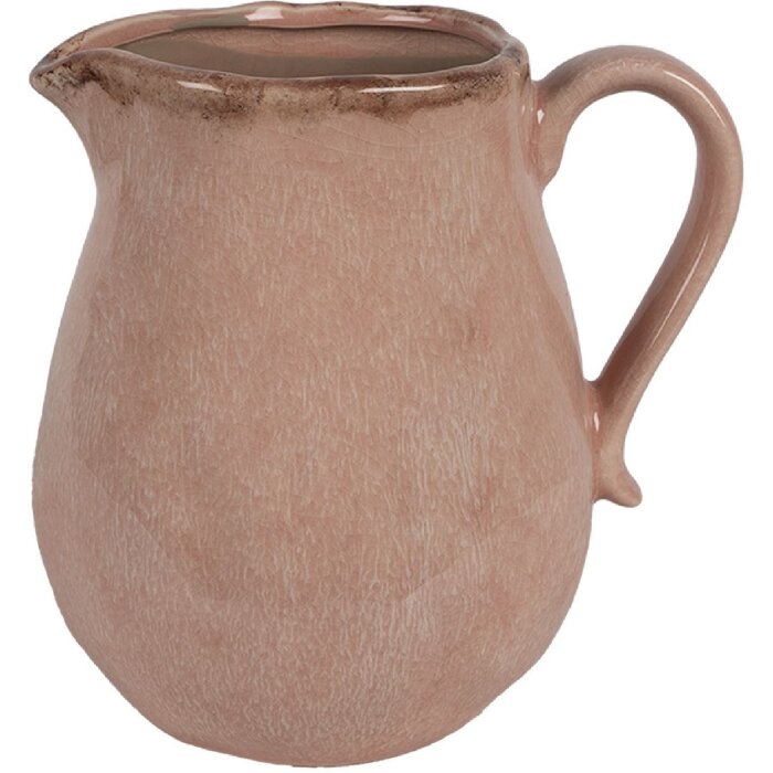 Clayre & Eef 6CE1712P Jarra Decoración Rosa 21x16x20 cm