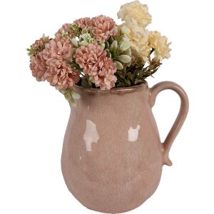Clayre & Eef 6CE1712P Jarra Decoración Rosa 21x16x20 cm
