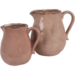 Clayre & Eef 6CE1712P Jarra Decoración Rosa 21x16x20 cm