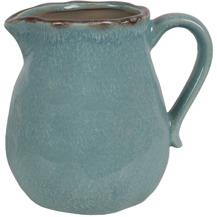 Clayre & Eef 6CE1713BL Jarra Decoración Azul 17x13x15 cm