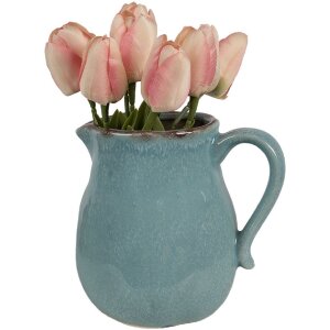 Clayre & Eef 6CE1713BL Jarra Decoración Azul 17x13x15 cm