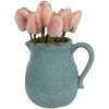 Clayre & Eef 6CE1713BL Jarra Decoración Azul 17x13x15 cm