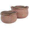 Clayre & Eef 6CE1716P Maceta decorativa rosa Ø 20x11 cm