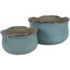 Clayre & Eef 6CE1717BL Maceta decorativa Ø 15x9 cm Azul
