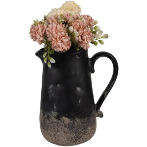 Clayre & Eef 6CE1718L Jarra Decoración Negra 21x15x22 cm