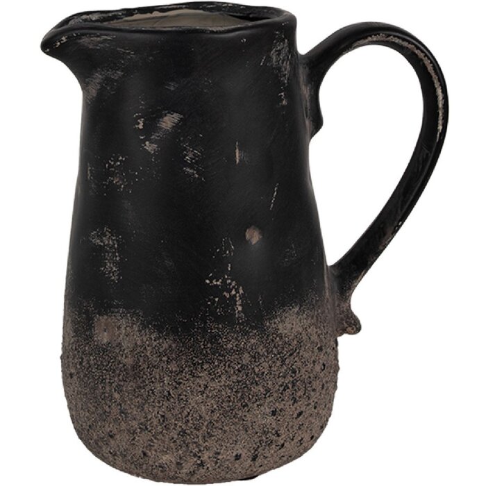 Clayre & Eef 6CE1718M Jarra decorativa negra 16x12x18 cm