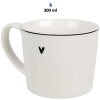 Clayre & Eef 6CEMU0141 Taza Corazón 12x8x7 cm 275 ml Blanco
