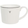 Clayre & Eef 6CEMU0142 Taza Corazón Blanco 12x8x7 cm 275 ml