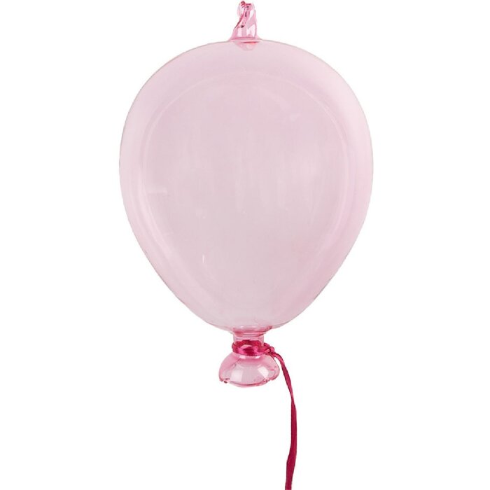 Clayre & Eef 6GL4436 Decoración Colgante Globo Rosa Ø 7x14 cm