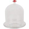 Clayre & Eef 6GL4444 Campana de vidrio rojo blanco Ø 10x12 cm