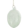 Clayre & Eef 6GL4449 Decoración Huevo Colgante Vidrio Verde Ø 6x10 cm