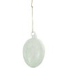 Clayre & Eef 6GL4449 Decoración Huevo Colgante Vidrio Verde Ø 6x10 cm