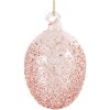 Clayre & Eef 6GL4450 Huevo Colgante Decoración Ø 6x9 cm Cristal Rosa