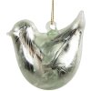 Clayre & Eef 6GL4453 Colgador decoración pájaro cristal 7x4x6 cm