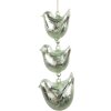 Clayre & Eef 6GL4455 Colgador Decoración Pájaros Verde 7x5x16 cm