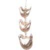 Clayre & Eef 6GL4456 Decoración Colgante Pájaros Beige 7x5x16 cm