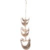 Clayre & Eef 6GL4456 Decoración Colgante Pájaros Beige 7x5x16 cm