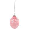 Clayre & Eef 6GL4457 Colgante Pascua Huevo Cristal Rosa Ø 6x9 cm
