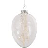 Clayre & Eef 6GL4462 Huevo etiqueta de Pascua 7x10 cm transparente con flores