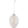 Clayre & Eef 6GL4462 Huevo etiqueta de Pascua 7x10 cm transparente con flores