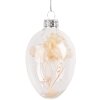 Clayre & Eef 6GL4465 Percha decorativa huevo de cristal flores Ø 5x8 cm