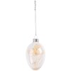 Clayre & Eef 6GL4465 Percha decorativa huevo de cristal flores Ø 5x8 cm