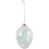 Clayre & Eef 6GL4466 Huevo percha decorativo 7x10cm Transparente con flores