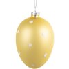 Clayre & Eef 6GL4467 Huevo decorativo amarillo Ø 8x12 cm