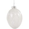 Clayre & Eef 6GL4470 Huevo Colgante Decoración Transparente Ø 6x9 cm