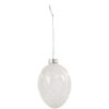 Clayre & Eef 6GL4470 Huevo Colgante Decoración Transparente Ø 6x9 cm